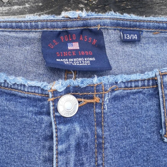 US Polo Assn Jean Shorts Size 13/14 - Picture 2 of 5
